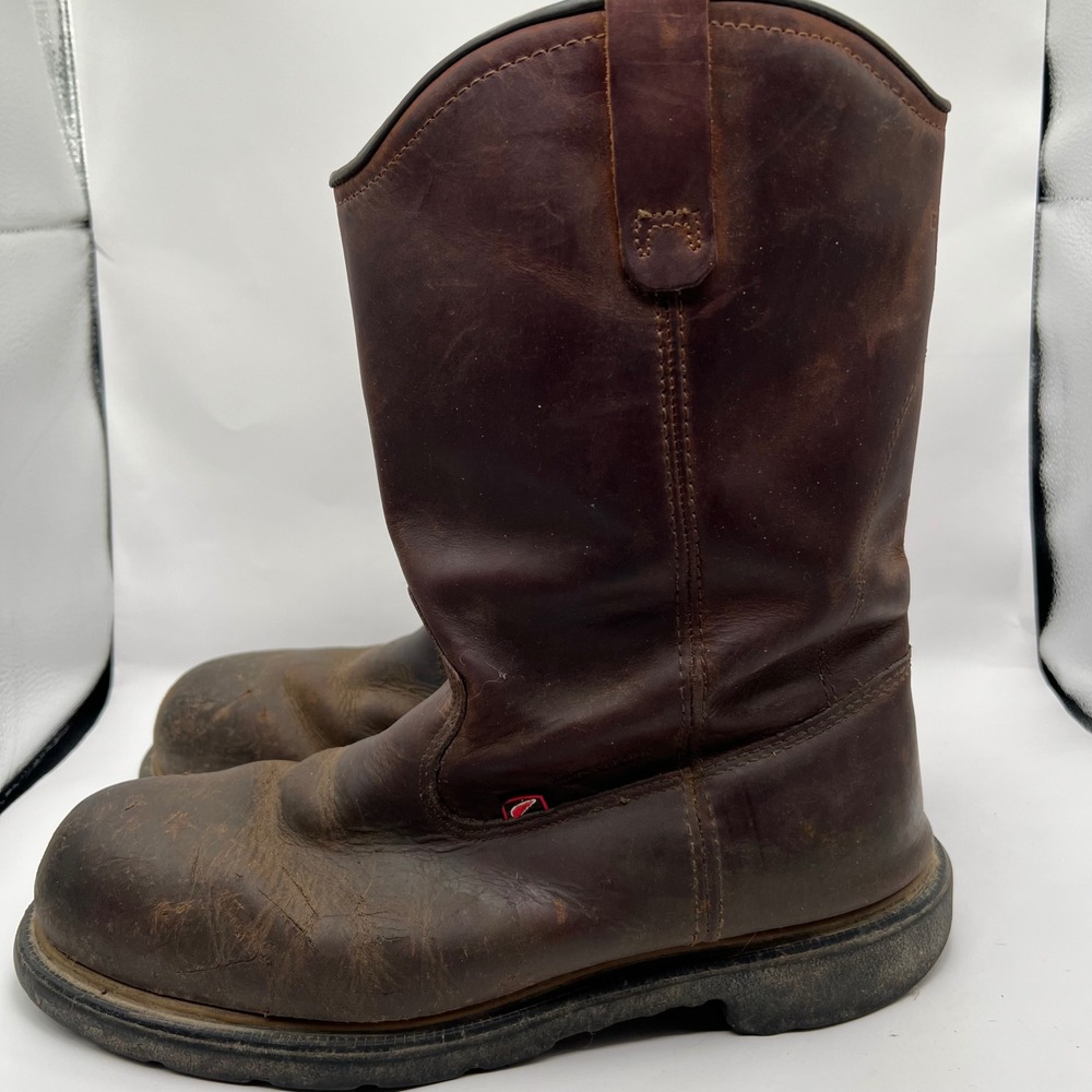 Red Wing 2272 DynaForce Mens 10.5 D Brown Leather Safety Toe Pull On Work Boots